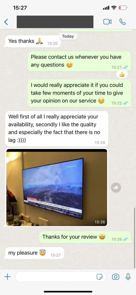 Press IPTV Real Customer WhatsApp Conversation Screenshot 2